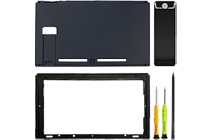 ZHUROUPU Hintere hintere Abdeckung Ersatz für Nintendo Switch Konsole Cover Platte, DIY Front zurück Faceplate Gehäuse Oben unten Shell für Switch Backplate mit Ersatz Kickstand und Reparaturwerkzeug