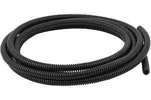 MOCNT Gaine Câbles Électriques Voiture Gaine Ondulée Flexible Protection Cache PP Tuyau Fil Fendu Gaine Isolante Conduit Tube Rangement Câble Extérieur 28mm Long 15 Mètres