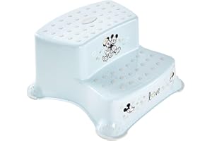keeeper Taburete de dos escalones Mickey, De 3 a 14 Años, Antideslizante, Igor, Azul celeste