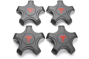 JLVVW Tapas Centrales Cubos de Automóviles, Cubierta Decorativa Impermeable A Prueba Polvo Ruedas, para Tesla Model 3 2021-2023, 18 Inch, Centro Rueda Adhesivo con Emblema Logotipo,C