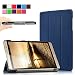 Produktbild Huawei MediaPad M2 8.0 Hülle, Infiland Ultra Dünn Tri-Fold Smart-Muschel hochwertiges PU Leder Ultra Schlank Superleicht Ständer Smart Shell Cover Schutzhülle Etui Tasche für Huawei 53015084 MediaPad M2 Tablet (20,32 cm (8 Zoll)(mit Auto Schlaf / Wach Funktion)(Dunkleblau)