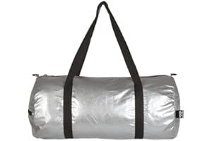 LOQI METALLIC Weekender - Reisetasche, 50 cm, 24.5 Liter, Matt Silver