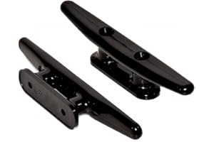 Yuemsh Paquet de 2 Taquets de Bateau en Nylon Noir 6 Pouces - Taquet de Corde, Kayak, Taquets de Quai de Bateau - Parfait pour la Marine, Le Pont, Le DéCor Nautique