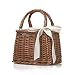 Produktbild succeedw Retro-Stil Rattan gewebt Tasche Handtasche Strandtasche Ablagekorb Lunchbox Tasche Einkaufskorb
