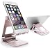 Produktbild MyGadget Smartphone Ständer [Multi-Winkel Faltbar] Aluminium Stand Tischhalterung für Apple iPhone X XS Max XR X 8 7 / Samsung Galaxy S9 - Rosé Gold