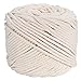 Produktbild HuBei Hu handgefertigt Dekorationen Natürliche Baumwolle Bohemia Makramee DIY Wand Aufhängung Pflanze Aufhänger Basteln Stricken Seil Natur Farbe Beige, 3mm x 100m(About 109 yd)