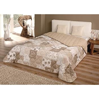 Delindo Lifestyle® - Jeté de lit - Motif roses - Style maison de