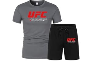 WXYZ Sudadera Conjunto De Camiseta De Manga Corta Informal Cómoda De Verano Y Pantalones Cortos Deportivos para Hombres Y Mujeres, Ropa De Entrenamiento Fitness UFC Y MMA (Size : Small)