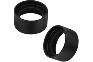 BOXOB 2 Pezzi Copertura Oculare per Ottiche, Tappi di Protezione per Oculari Binoculari in Gomma Tappi di Protezione per Oculari Tappi di Ricambio per Microscopi Stereo ad Angolo Piatto da 32-36 mm (Nero)
