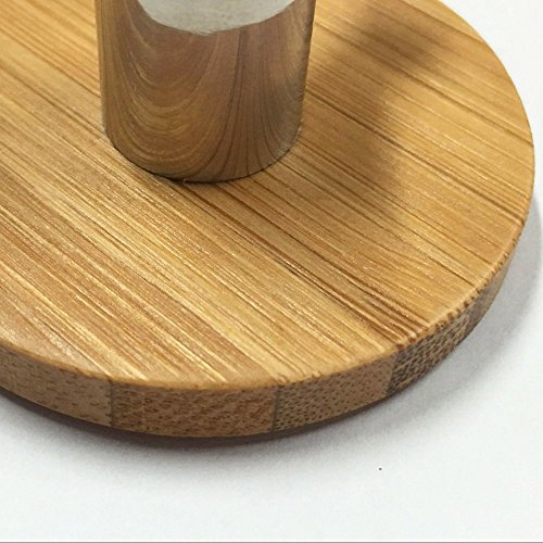 Acxeon 4 Stück Adhesive Haken mit 3M Haftmittel bis zu 3 Kg Tragkraft, aus SUS304 Edelstahl und Bambus für Badezimmer Handtuchhaken, Wandhaken Kleiderbügel für Home Küche Mäntel Hüte Schlüssel (4 Stück) - 6