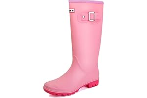 Lvptsh Gummistiefel Damen Hoch Regenstiefel Langschaft Wasserdichte Garten Stiefel Anti Rutsch Wellington Boots Rain Boots