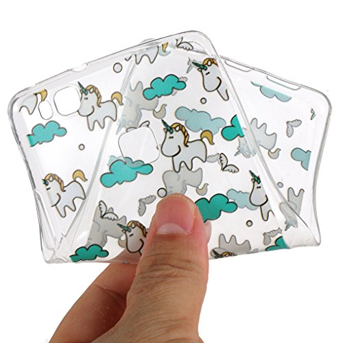 Yidaxing Funda Huawei P9 Lite  Carcasa de Silicona Transparente Funda TPU Gel Carcasa Ultra Delgado Suave Funda Protectora Ligera Carcasa Blanda Flexible Caja Anti Rasgu  os Anti Choque con dise  o   nico -Unicornio