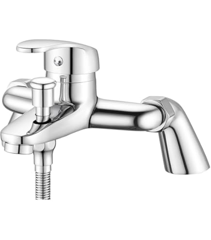 Eaton Single Lever Deck Mounted Bath Shower Mixer Tap With Square 3 Way Rigid Riser Bath Shower Mixer Tap Dty304 Srrnv 1b 1 - View #3