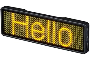 MIDORIMORI Targhetta identificativa Bluetooth LED aggiornata senza fili Bluetooth LED Targhetta identificativa ricaricabile con magnete/perno per hotel ristorante negozio bar per feste