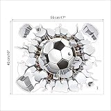 Wandtattoo Fußball Wandsticker Wandaufkleber Kind Ball Premium 3D!!!NEU!!!(109) - 2