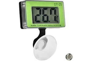 HFFHEER Aquarium Wasserdichtes Thermometer LCD-Temperaturmessgerät Digitales Aquarium-Thermometer für Süßwasser und Meerwasser