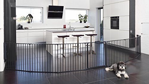 Scandinavian-Pet-Design-56826-92600--85-Puppy-Puppy-Dog-Cat-Rabbit-Pig-Guinea-Playpen-Play-Pen-Run-Black