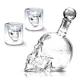 73ml und 1000ml Kristallschädel Kopf Wodka Schuss Trinken Ware Glastasse für Zuhause bar