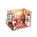 Produktbild Goolsky DIY Haus Miniatur-Kit Puppenhaus Kreativraum mit Möbel LED Stimmenkontrolle Switch für Weihnachten Romantische Kids Geschenk