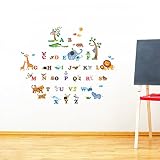 Decowall DW-1206P1308 Alphabet & Dschungeltiere Wandsticker Wandaufkleber Wandtattoo Kinderzimmer - 4