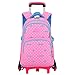 Produktbild Kinder Trolley Rucksack Rollen Rucksack - Kindergepäck Reisegepäck Rolling Schulranzen Kinderkoffer Tasche für Mädchen Jungen Lässig Wasserdicht Kindertrolley Reisekoffer