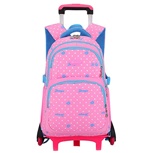 Preisvergleich Produktbild Kinder Trolley Rucksack Rollen Rucksack - Kindergepäck Reisegepäck Rolling Schulranzen Kinderkoffer Tasche für Mädchen Jungen Lässig Wasserdicht Kindertrolley Reisekoffer