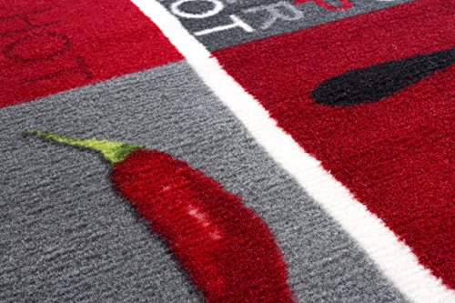 Andiamo 282565 Teppichläufer Küchenläufer Hot Pepper, Chili Schote, 67 x 200 cm, rot - 2