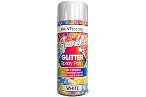 Classic Signature - 2 x Glitter White Spray Paint 200ml Decorative, Creative, Dazzling Effect to Your Hobby Art and Craft Use