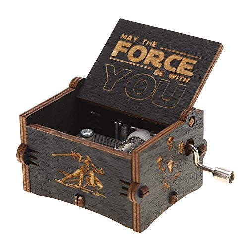 Antike geschnitzte hölzerne Spieluhr Handkurbel Musik