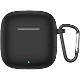 Microsonic Huawei FreeClip 2 i&ccedil;in Kılıf Askılı Mat Silikon Siyah [FreeClip 2 ile Uyumlu Kılıf - Siyah]