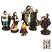 Produktbild Lot de 6 santons de Noël plastique 10 cm marron