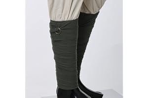 BPURB Medieval Viking Mens Calf Leg Wraps With Brooch Pins Pirate Belt Vintage Cosplay Costumes(Army Green)