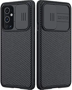 for Oneplus 9 Pro Case, Nilkkin CamShield Pro Slim case Protective Cover Case with Camera Protector Hard PC and TPU Ultra Thin Anti-Scratch Phone Case for One Plus 9 pro OP9 Pro (Black)