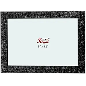 AJANTA ROYAL Classic Synthetic Polywood Photo Frame Insert (Black-Chatai, 8x12 Inches)