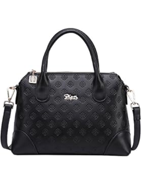 BOYATU echtes Leder Handtasche für Frauen Business Office Damen Schultertasche Top Handle Satchel Tote