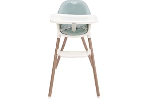 Graco Presti 3-in-1 Highchair (6 Months to Approx. 27.3kg/6 Years), Lightweight at 4.75kg, Compact fold, Easily Portable, 3 Different Modes for Longevity, Duck Egg Fashion