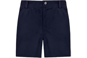 GENERIC Pantalones cortos elásticos para niños y jóvenes, ropa escolar para niños, vestido de sarga chino, pantalones cortos casuales con bolsillos