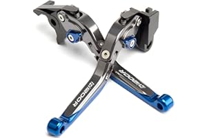 E-SPEEDMTC ESPEEDMTC pour BMW R1200R 2015-2019 CNC modifié Alliage d'aluminium 6 étages Longueur réglable Pliable Frein Levier d'embrayage Accessoires (Bleu)