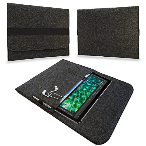 Schutzhülle-Sleeve-Cover-Tablet-Hülle für Samsung Galaxy Tab A 10.1 Filz Case Tablet Bag Filztasche von UC-Express® , Farben:Dunkles Grau