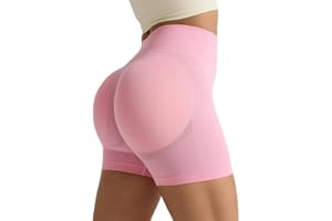 Sahunfri Short de Sport pour Femme Taille Haute Cyclisme Short de Sport serré sans Couture pour Le Fitness et la Course à Pied