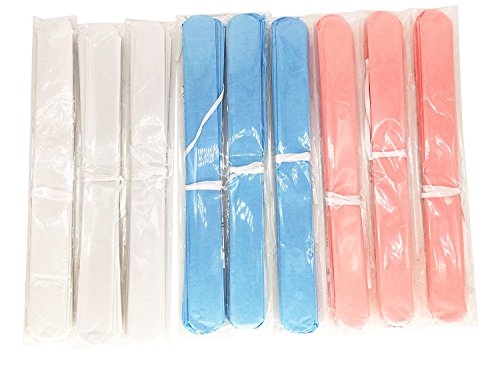 Veewon 9 x hängen Tissue Papier Pom Poms Blume für Hochzeit Party, Geburtstag und Baby Dusche Dekoration, in 10 Zoll (Blau+Rosa+Weiß) - 4