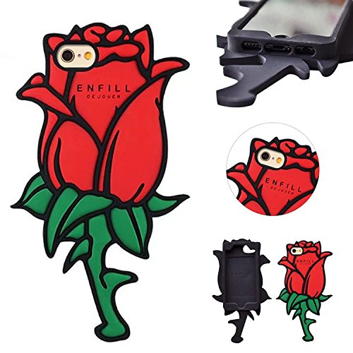 Fleur Coque iPhone 6S,Rose Flower Etui pour iPhone 6 6S,MingKun TPU Silicone Housse 3D Design Téléphone Portable de Cas pour iPhone 6 6S 4.7 Pouces Phone Case Absorption de Choc Résistant aux rayures Case Cover TPU Bumper Romantique Hull Shell Couverture-Rouge Fleur Coque iPhone 6S,Rose Flower Etui pour iPhone 6 6S,MingKun TPU Silicone Housse 3D Design Téléphone Portable de Cas pour iPhone 6 6S 4.7 Pouces Phone Case Absorption de Choc Résistant aux rayures Case Cover TPU Bumper Romantique Hull Shell Couverture-Rouge
