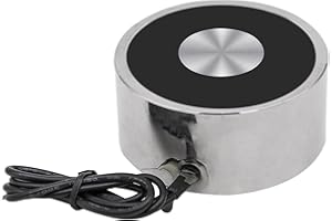 UXNEY Électroaimant DC 24V 800N 176LB / 80Kg Ventouse Tenant La Ventouse Ronde Électromagnétique Solénoïde De Levage Cylindre 65x30mm