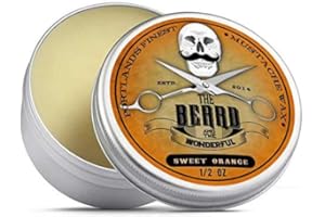 Orange Douce Cire à Moustache (15ml) Premium Puissant Solution pour Tache & Barbe Styling Twists, Points, Voltes & Boucles - The Beard And The Wonderful