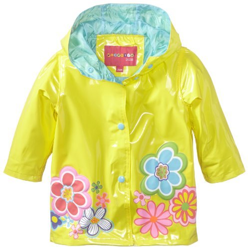 Wippette Baby-Girls Infant Floral Shiny Rainwear,Yellow, 18 Months Color: Yellow Size: 18 Months