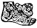 HENNA TATTOO STENCILS for FEET No. 402- 2 Large Sheet Indian Mehndi Stencills, one for each foot , single use - suitable for Henna Tattoo Glitter Tattoo and Airbrush Tattoo S402