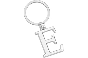 Freedale Keyring Letter - Initial Alphabet Key Ring Charm (E) Silver