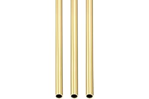 DTGN 300x6x0.5mm(L*OD*Grosor) Tubo Redondo de Latón - 3pcs Varilla de Latón Hueco Redondo Metal Tubos sin Costuras para Maquinaria Equipo Bricolaje Decorativo Marco Manualidades