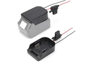 HIPOKE Battery Adapter Power Wheels Adaptor for Makita 18V Also for Bosch 18V Battery BL1820 BL1860 BL1850 Dock Power Connector Holder with 30A Fuse,14 Gauge Wire for Power Tool Batteries Mounting Frames
