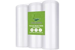 VacYaYa 3 Rollos 20X600cm Rollo Bolsas Envasar al Vaci Vacio Alimentos Bolsas de Vacío de Alimentos,Bolsas para Envasar al Vacío Envasado al Vacío para Alimentos Sin BPA